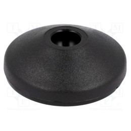 10 pcs : 098M040KG - Foot, Base dia: 39mm, polyamide, H: 12.4mm, Mount.hole diam: 10mm