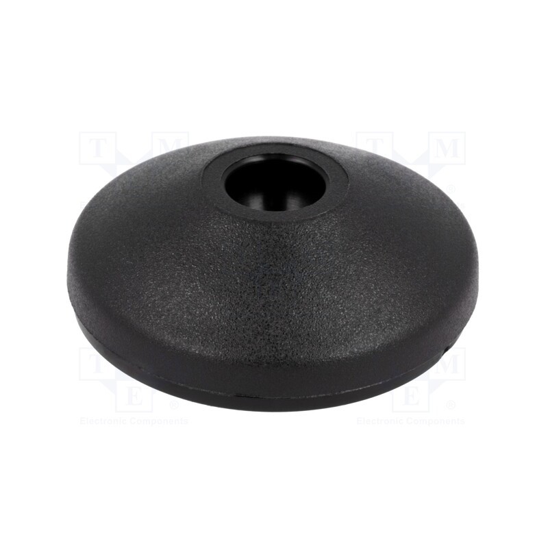 10 pcs : 098M040KG - Foot, Base dia: 39mm, polyamide, H: 12.4mm, Mount.hole diam: 10mm