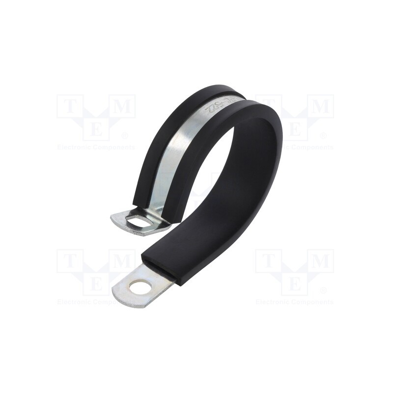 10 pcs : LKD1522 - Fixing clamp, ØBundle : 38.1÷41mm, W: 13mm, steel, SL, W1, DIN 3016