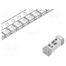10 pcs : 3-122-712 - Fuse: fuse, time-lag, 5A, 125VAC, 125VDC, SMD, ceramic, copper, UMT-W