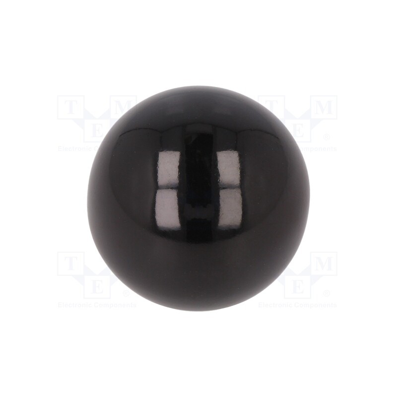 10 pcs : DIN 319-KU-25-M6-E - Ball knob, Ø: 25mm, Int.thread: M6, 9mm, with tapped bushing