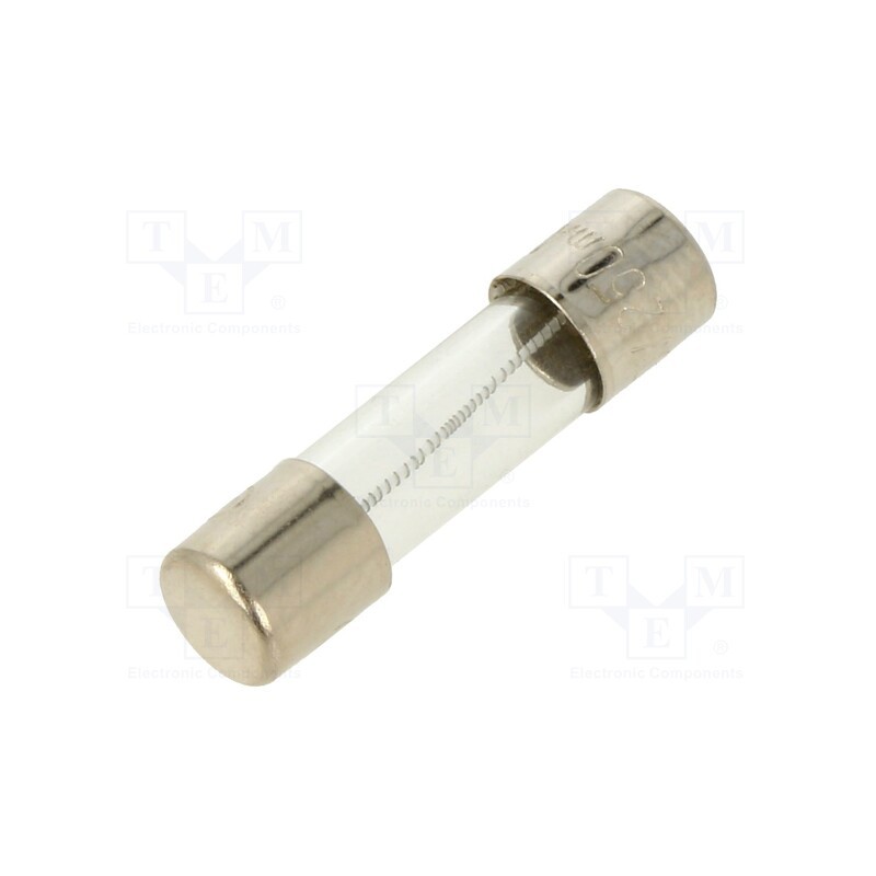 20 pcs : MSC-250MA - Fuse: fuse, medium time-lag, 250mA, 250VAC, glass, 5x20mm, brass