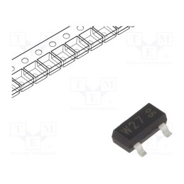 10 pcs : PDTC114YT,215 - Transistor: NPN, bipolar, BRT, 50V, 0.1A, 250mW, SOT23,TO236AB