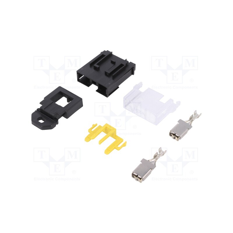 10 pcs : 3001001 - Fuse holder with cover, 29mm, 80A, screw,push-in, Leads: terminal