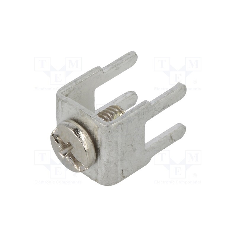 10 pcs : 7772 - Terminal: screw terminal, THT,screw terminal, silver, 7.5x5mm