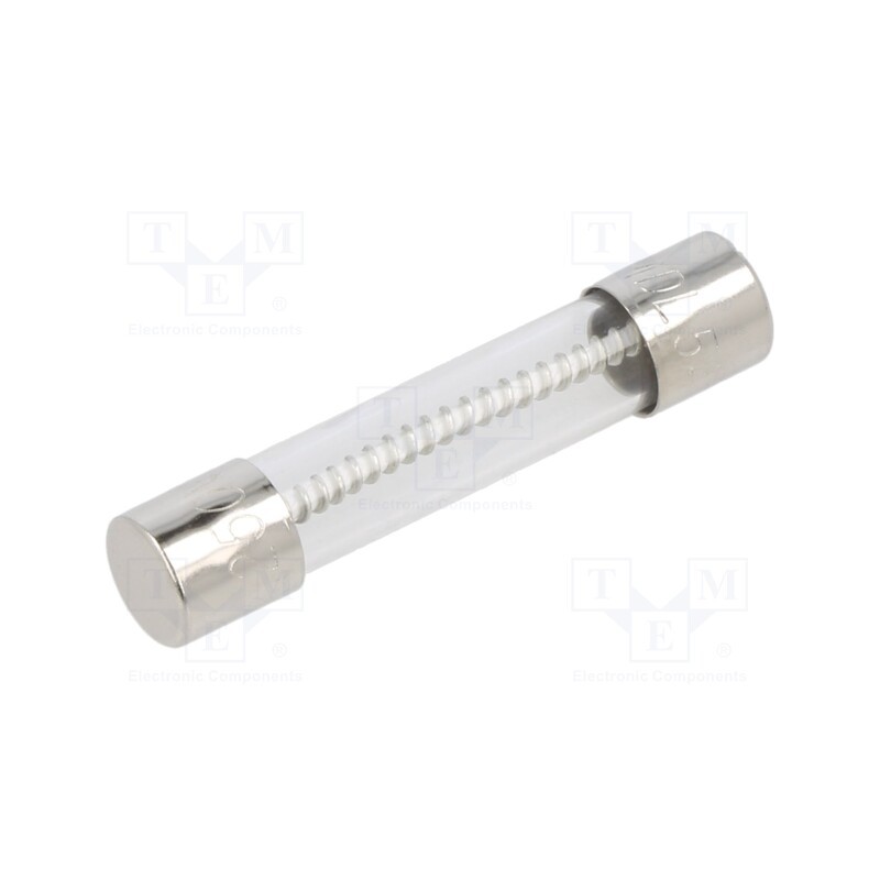 10 pcs : BK-MDL-5-R - Fuse: fuse, time-lag, 5A, 250VAC, cylindrical,glass, 6.3x32mm, MDL