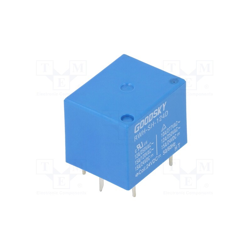 10 pcs : RWH-SH-124D - Relay: electromagnetic, SPDT, Ucoil: 24VDC, 15A, 12A/250VAC, PCB
