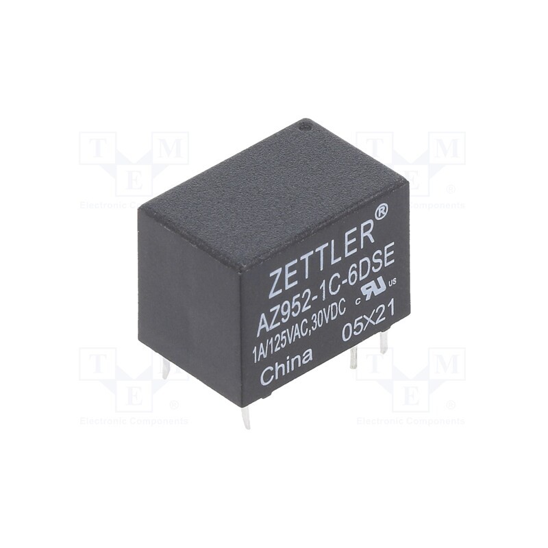 10 pcs : AZ952-1C-6DSE - Relay: electromagnetic, SPDT, Ucoil: 6VDC, 1A, 1A/125VAC, 1A/30VDC