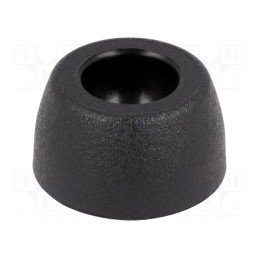 10 pcs : 098M020K - Foot, Base dia: 19mm, polyamide, H: 10.4mm, Mount.hole diam: 10mm