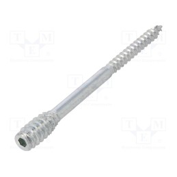 10 pcs : 1038176 - Screw, for wood, 6x100, Head: without head, hex key, HEX 4mm, steel
