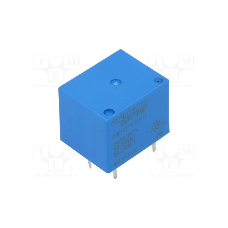 10 pcs : AWHSH105D00G - Relay: electromagnetic, SPDT, Ucoil: 5VDC, 15A, 12A/250VAC, PCB, 70Ω