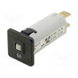 10 pcs : 4404.0002 - Circuit breaker, 240VAC, 48VDC, 6A, SPST, Poles: 1, Ø16mm, 1.5kV