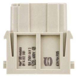 1 pcs - Han-Modular Series Female Module, 12 Way, 2 Row, Rated At 10A, 250 V, Han DD