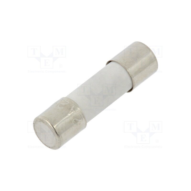 10 pcs : TCC-2A - Fuse: fuse, time-lag, 2A, 250VAC, ceramic, 5x20mm, brass, bulk
