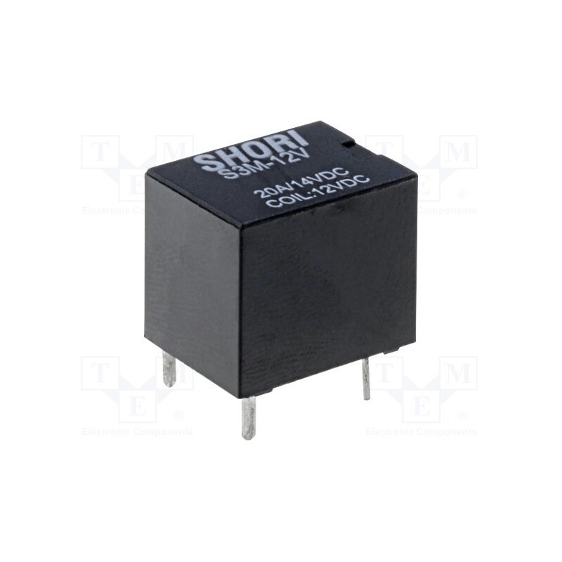 10 pcs : S3M-12-1C - Relay: electromagnetic, SPDT, Ucoil: 12VDC, Icontacts max: 20A