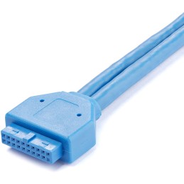 1 pcs - StarTech.com USB 3.0 Cable, Female USB A x 2 to Female 20 Pin IDC Cable, 0.5m