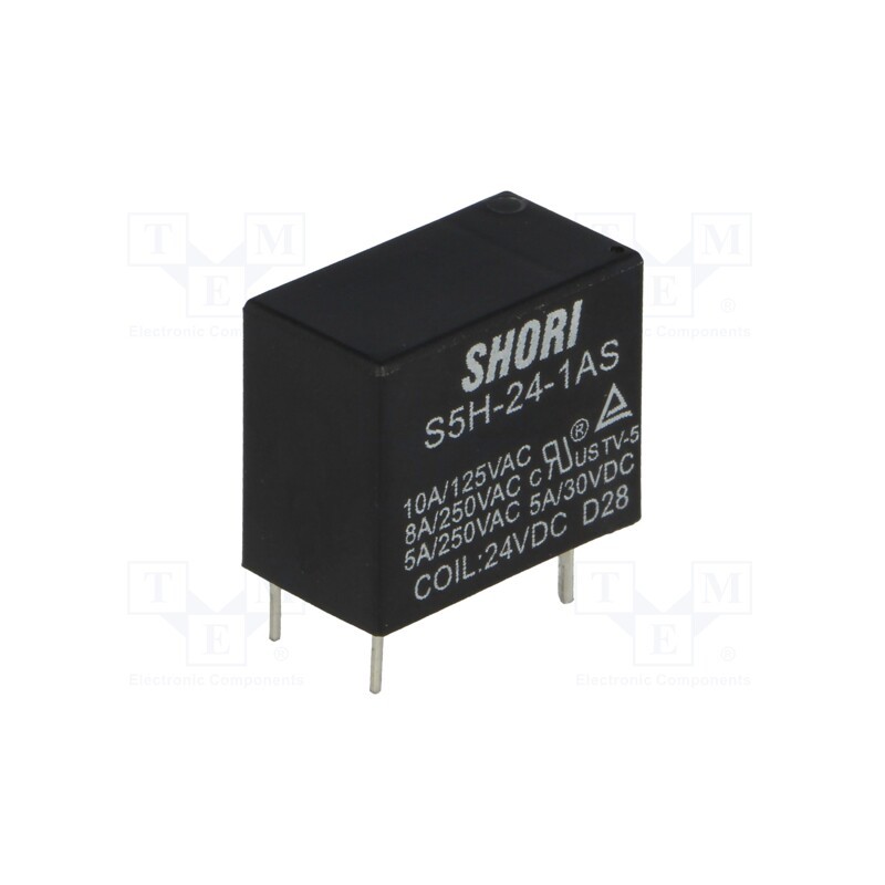10 pcs : S5H-24-1AS - Relay: electromagnetic, SPST-NO, Ucoil: 24VDC, Icontacts max: 8A
