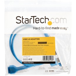 1 pcs - StarTech.com USB 3.0 Cable, Female USB A x 2 to Female 20 Pin IDC Cable, 0.5m