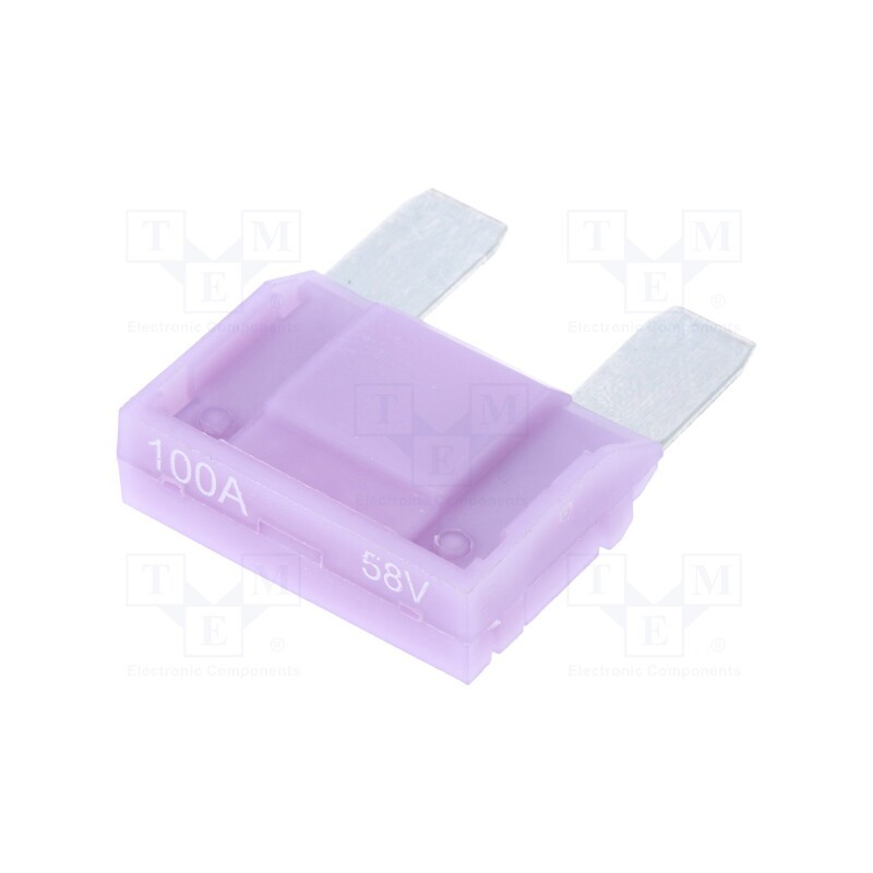 10 pcs : 343443-58V - Fuse: fuse, 100A, 58VDC, automotive, 29mm, tin alloy