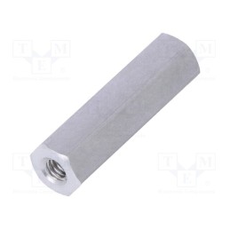 50 pcs : 132X18 - Screwed spacer sleeve, 18mm, Int.thread: M2,5, hexagonal