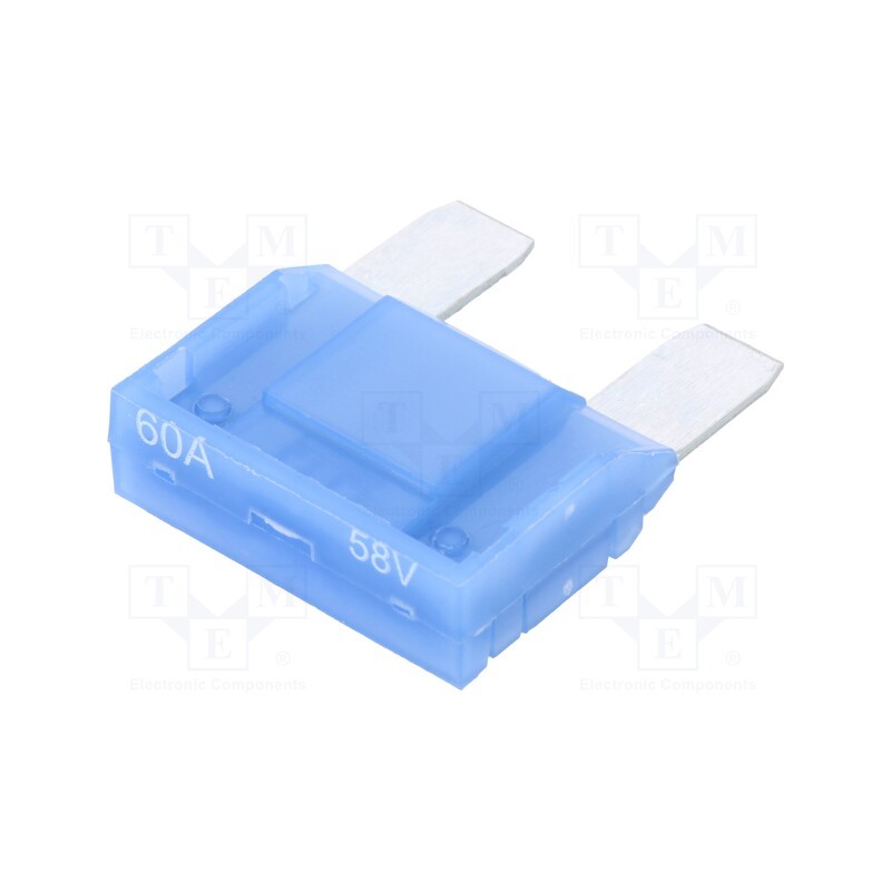 10 pcs : 343439-58V - Fuse: fuse, 60A, 58VDC, automotive, 29mm, tin alloy