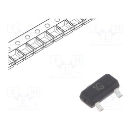 10 pcs : BC847C-TP - Transistor: NPN, bipolar, 45V, 0.1A, 225mW, SOT23