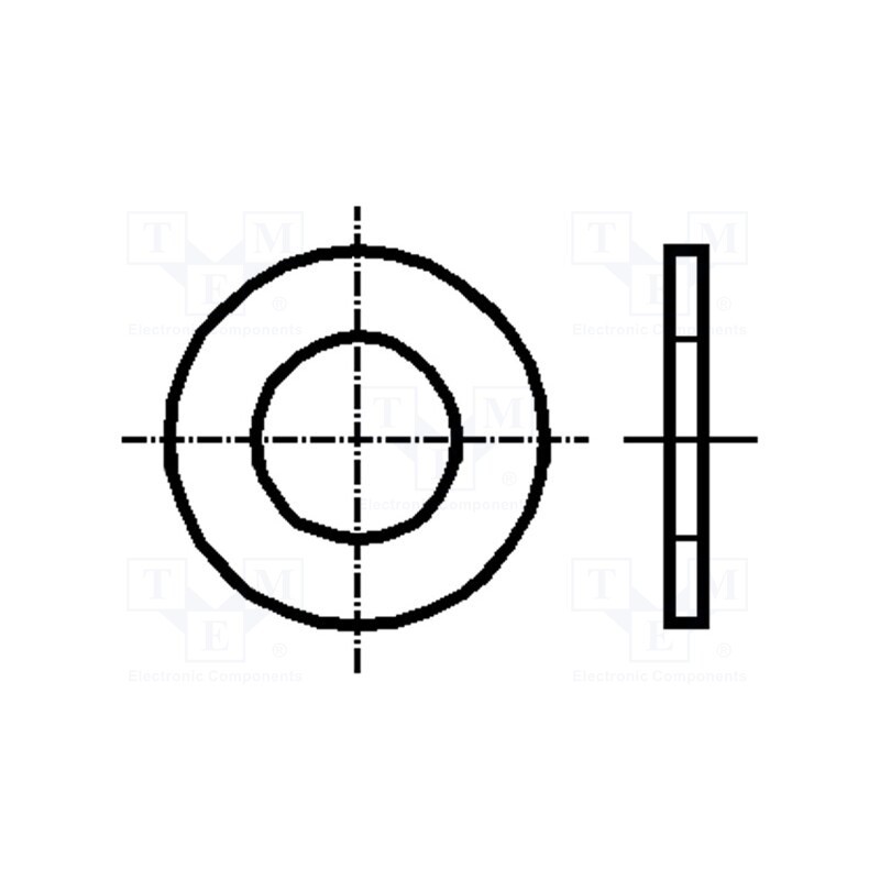 500 pcs : 1405063 - Washer, round, M3, D7mm, h0.5mm, pressboard, DIN 125A, BN 1076