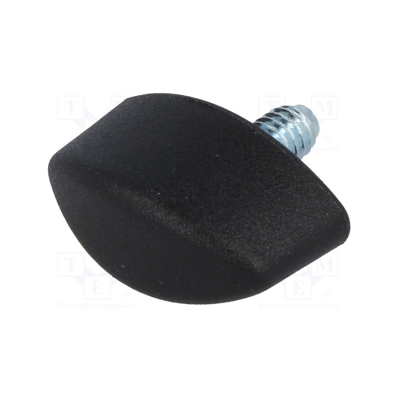 10 pcs : 8261 - Knob wing, Ext.thread: M4, 6mm, H: 11mm, polyamide, W: 20mm