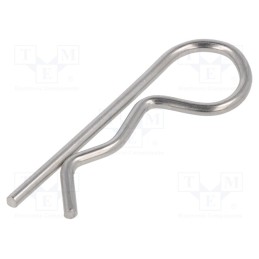10 pcs : GN 1024-NI-3-E - Cotter pin, stainless steel, Ø: 3mm, L: 72mm, Shaft dia: 10÷16mm
