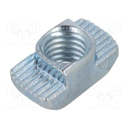 10 pcs : GN 505-10-M8-OB - Nut, for profiles, Width of the groove: 10mm, steel, zinc, T-slot