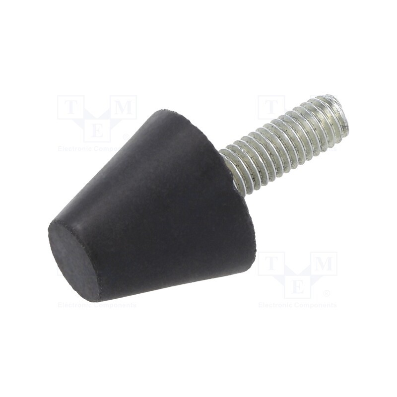 10 pcs : DVB.6-20-17-M6-18-70 - Vibroisolation foot, Ø: 20mm, Shore hardness: 70±5, 468N, 110N/mm