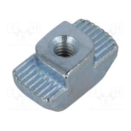 10 pcs : GN 505-10-M4-OB - Nut, for profiles, Width of the groove: 10mm, steel, zinc, T-slot