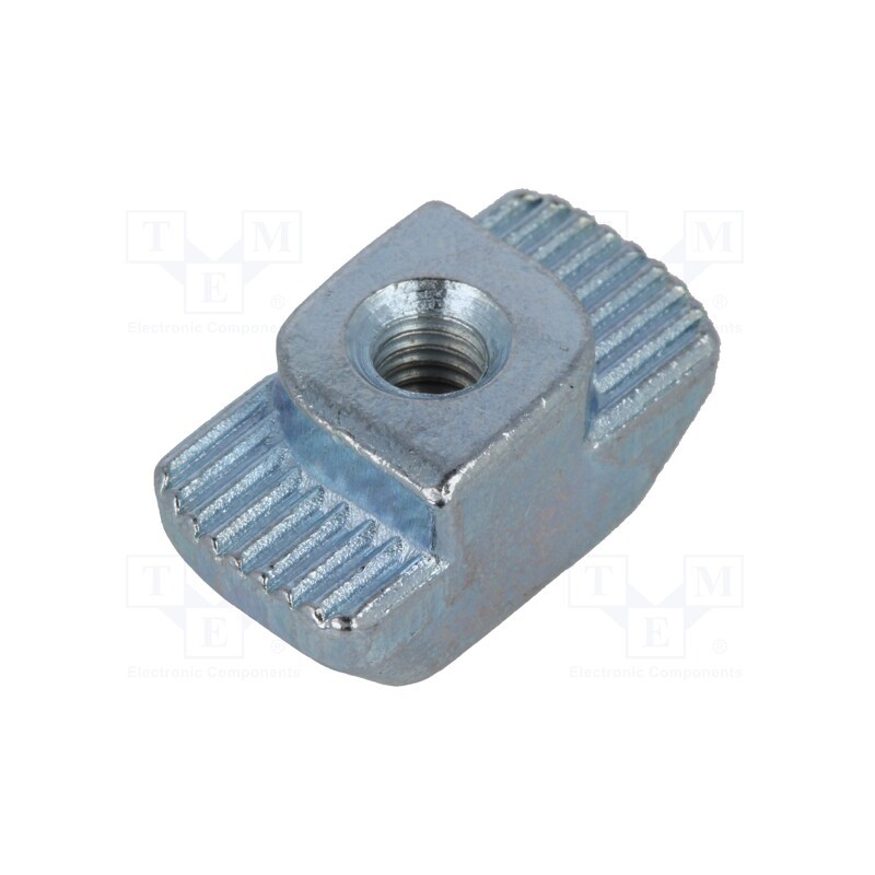 10 pcs : GN 505-10-M4-OB - Nut, for profiles, Width of the groove: 10mm, steel, zinc, T-slot