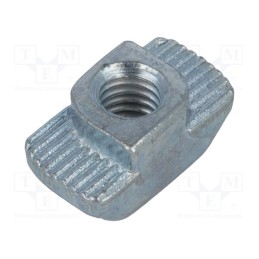10 pcs : GN 505-10-M6-OB - Nut, for profiles, Width of the groove: 10mm, steel, zinc, T-slot