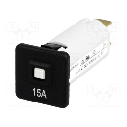 10 pcs : 4404.001 - Circuit breaker, 240VAC, 32VDC, 15A, SPST, Poles: 1, Ø16mm, 1.5kV