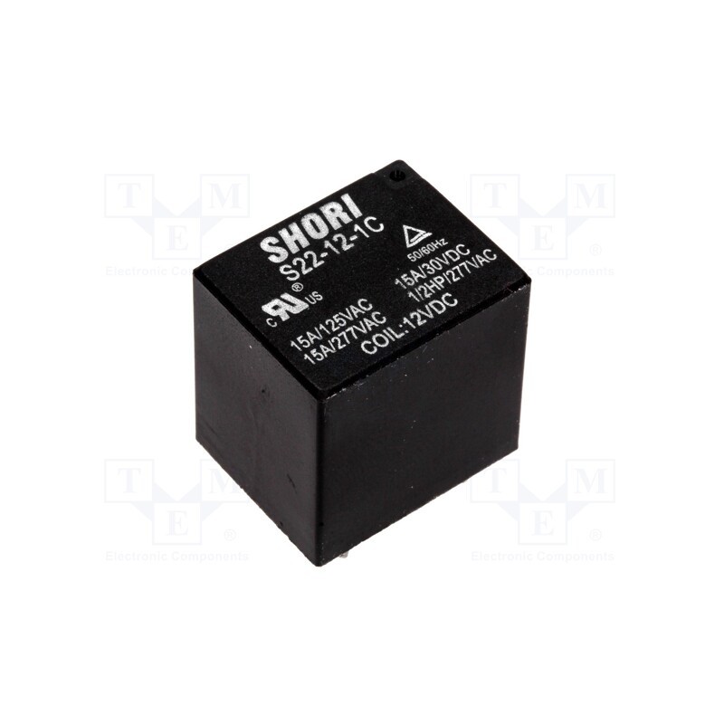 10 pcs : S22-12-1C - Relay: electromagnetic, SPDT, Ucoil: 12VDC, Icontacts max: 16A