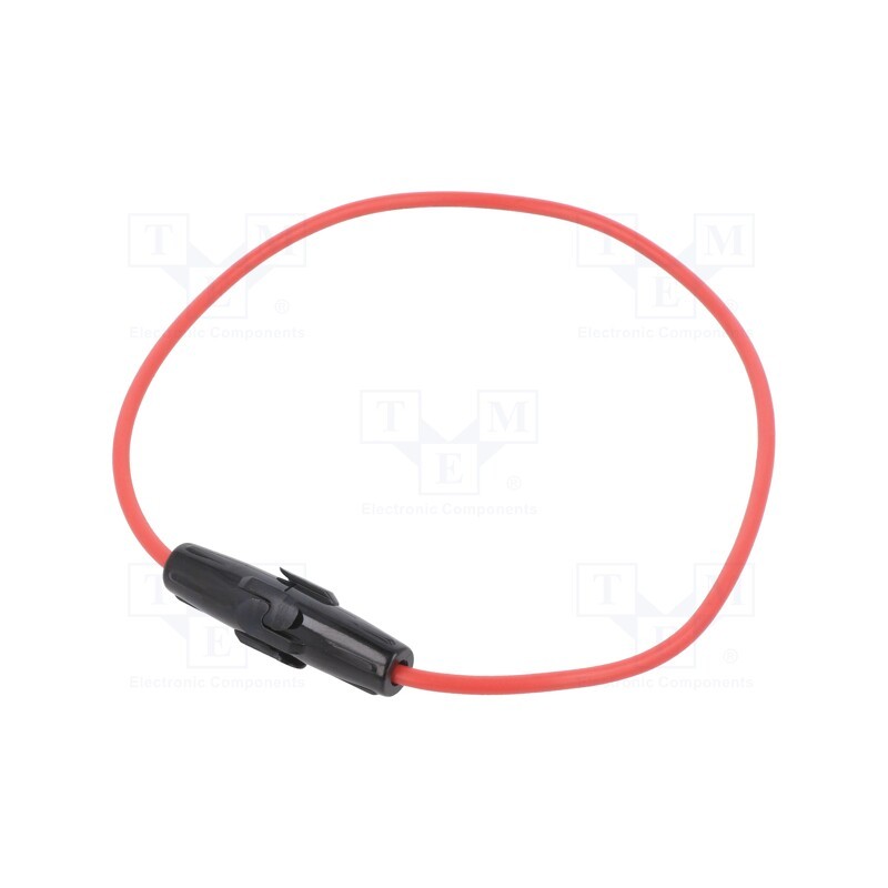 10 pcs : LPC-08B-18R - Fuse holder, cylindrical fuses, 5x20mm, Imax: 10A, Contacts: brass