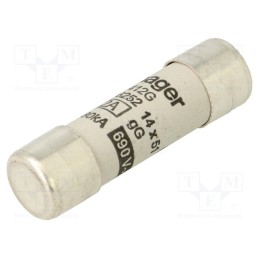 10 pcs : LF412G - Fuse: fuse, gG, 12A, 690VAC, cylindrical,industrial, 14x51mm