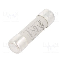 10 pcs : LF402G - Fuse: fuse, gG, 2A, 690VAC, cylindrical,industrial, 14x51mm