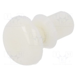 50 pcs : 8G4012.6X2.0W - Rivet, polyamide, L.rivet: 3.2mm, Panel cutout diam: 2.7mm, white