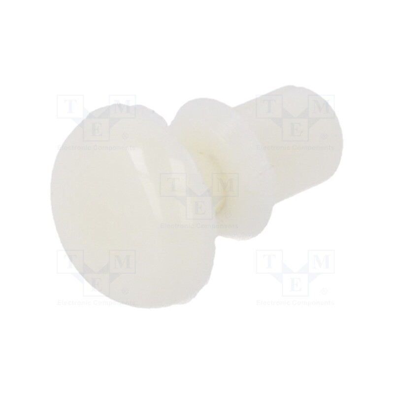50 pcs : 8G4012.6X2.0W - Rivet, polyamide, L.rivet: 3.2mm, Panel cutout diam: 2.7mm, white