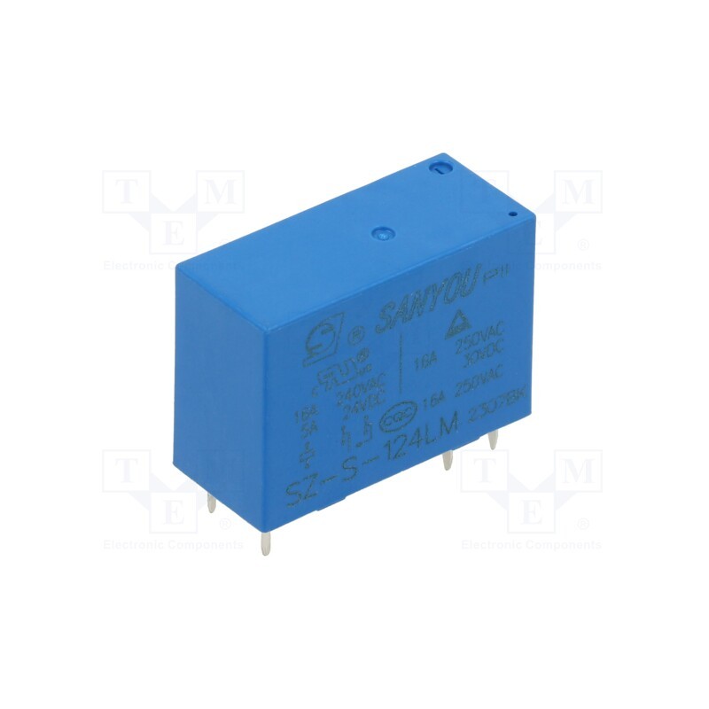 10 pcs : SZ-S-124LM - Relay: electromagnetic, SPST-NO, Ucoil: 24VDC, Icontacts max: 16A