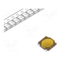 10 pcs : TL3315NF100Q - Microswitch TACT, SPST, Pos: 2, 0.05A/15VDC, SMD, none, 0.98N, 0mm