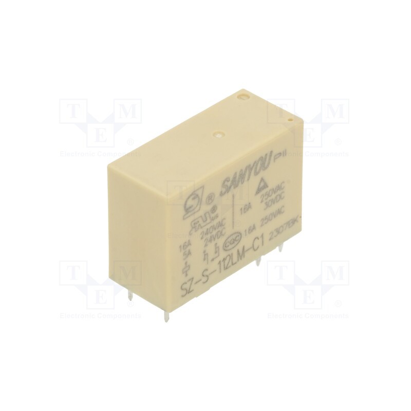 10 pcs : SZ-S-112LM-C1 - Relay: electromagnetic, SPST-NO, Ucoil: 12VDC, Icontacts max: 16A
