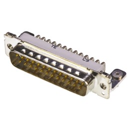 1 pcs - TE Connectivity Amplimite HD-20 25 Way Right Angle Through Hole D-sub Connector Plug, 2.76mm Pitch, with 4-40 UNC