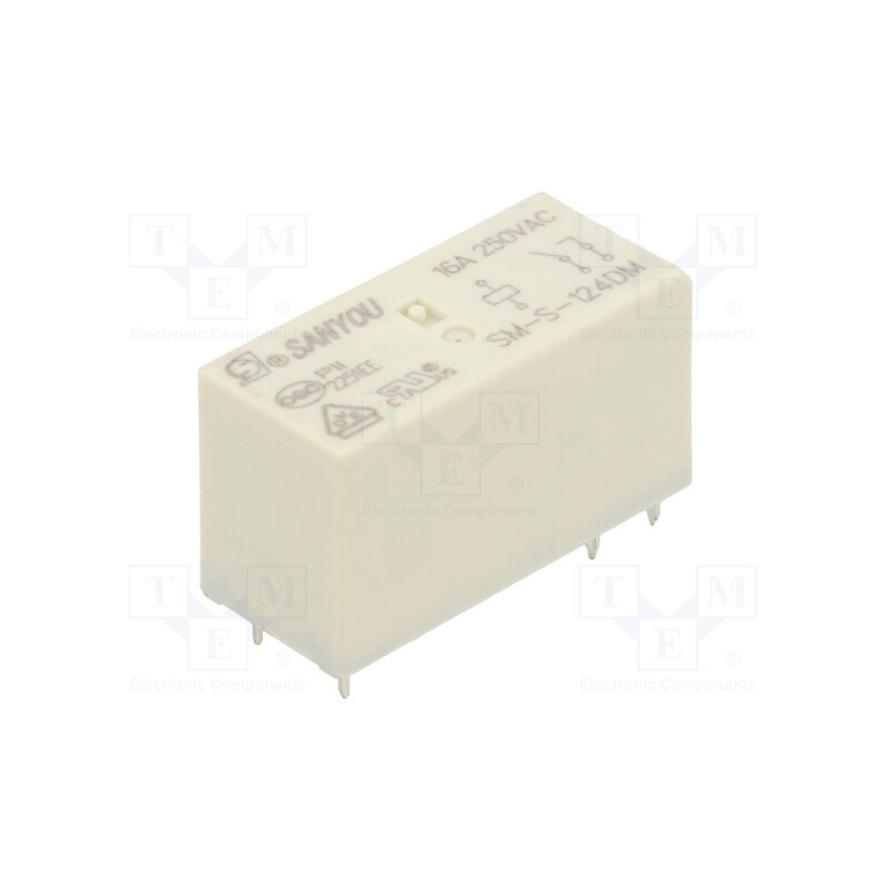 10 pcs : SM-S-124DM - Relay: electromagnetic, SPST-NO, Ucoil: 24VDC, Icontacts max: 16A