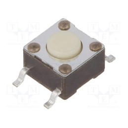 10 pcs : FSM2JSMAA - Microswitch TACT, SPST-NO, Pos: 2, 0.05A/24VDC, SMT, none, 2.55N