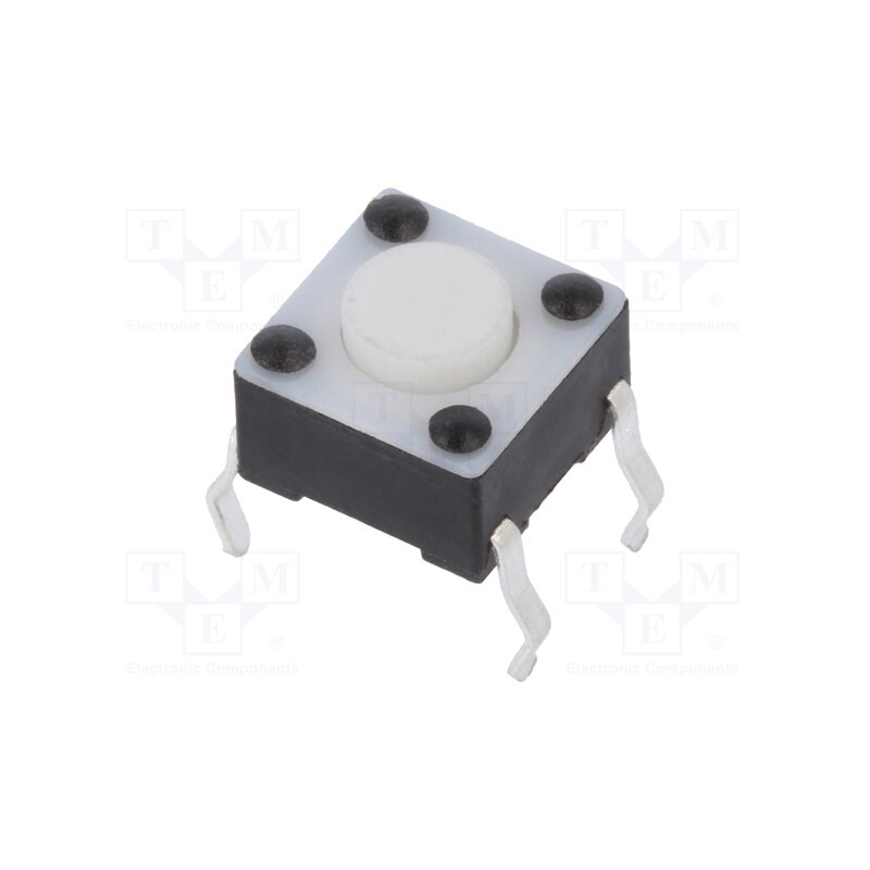 10 pcs : 1825910-2 - Microswitch TACT, SPST-NO, Pos: 2, 0.05A/24VDC, THT, none, OFF-(ON)