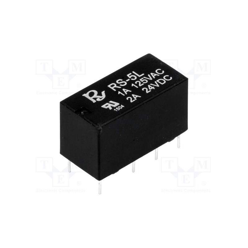 10 pcs : RS-5-L - Relay: electromagnetic, DPDT, Ucoil: 5VDC, Icontacts max: 2A, PCB