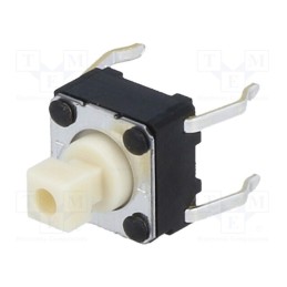 10 pcs : B3F-1050 - Microswitch TACT, SPST-NO, Pos: 2, 0.05A/24VDC, THT, none, 0.98N